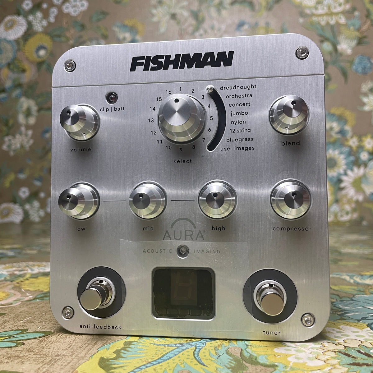 Fishman Aura Spectrum DI Acoustic Guitar Imaging Preamp Pedal 