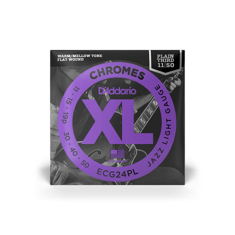 D'Addario ECG24 11-50 Chromes Flat Wound Electric Guitar Strings