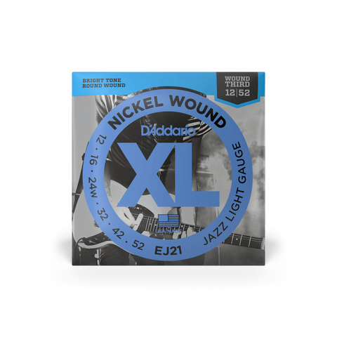 D'Addario EJ21 12-52 Jazz Light Electric Guitar Strings