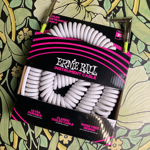 Ernie Ball Coiled Cable - White 30ft
