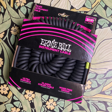 Ernie Ball Coiled Cable - Black 30ft