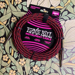 Ernie Ball Braided Cable 18ft - Red/Black