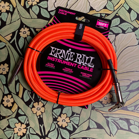 Ernie Ball Braided Cable 18ft - Orange