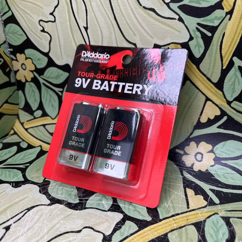 D'Addario Tour-Grade 9V Battery 2-Pack