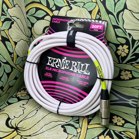 Ernie Ball Classic XLR Microphone Cable 20ft - White