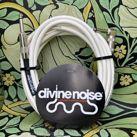 Divine Noise Instrument Cable Straight-Right Angle - White