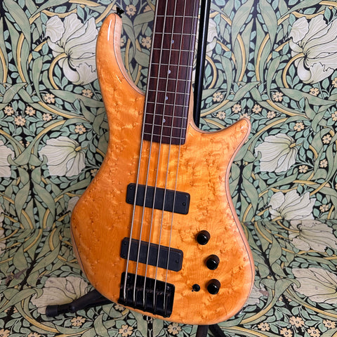 Pedulla Thunderbolt Fretless 5-string Bass Amber 1994