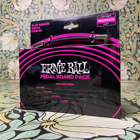 ernie ball pedal board pack Ernie Ball Flat Ribbon Patch Cables Pedalboard Multi-Pack (Black)