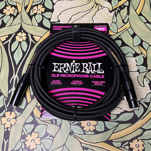 Ernie Ball Braided XLR Microphone Cable - Black