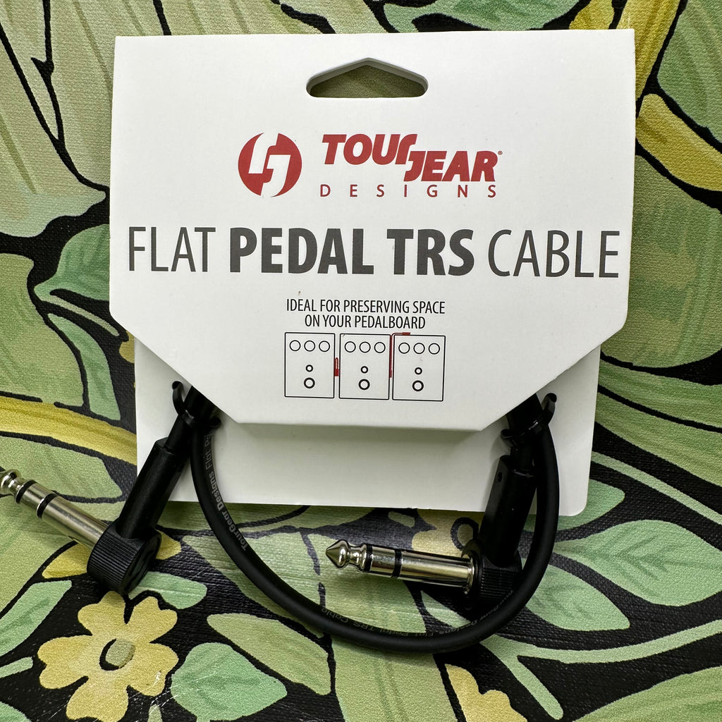 TourGear Designs Flat TRS Patch Cable TRS to TRS S Shape For Stereo Pedals - Gsus4, 15