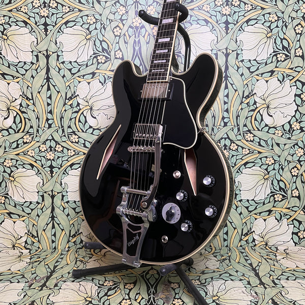 ギター epiphone ES-335 shinichi ubakata Epiphone Shinichi Ukubata ES-335 Ebony – eastside music supply