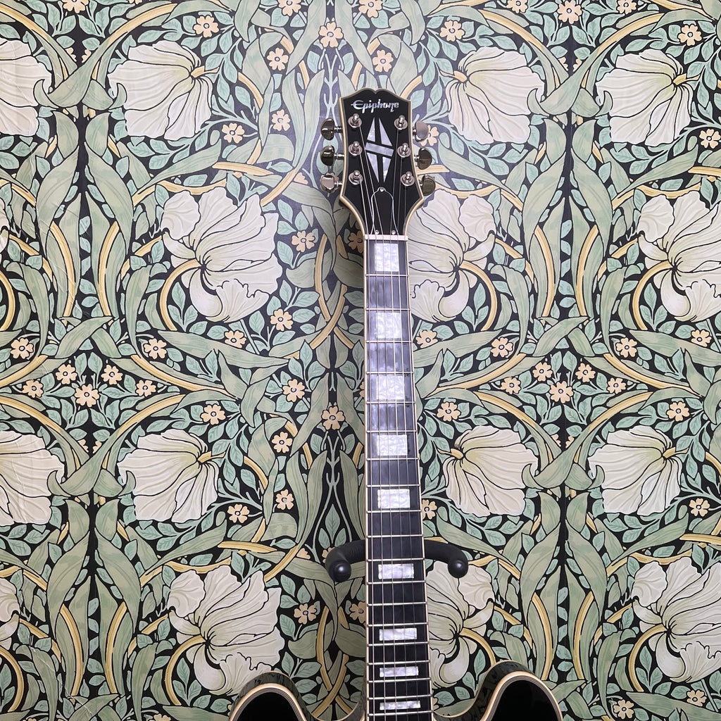 Epiphone Shinichi Ukubata ES-335 Ebony – eastside music supply Epiphone Shinichi Ukubata ES-335 Ebony – eastside music supply
