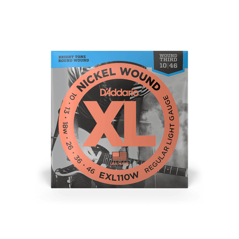 D'Addario EXL110W 10-46 Regular Light Wound 3rd Electric Guitar Strings
