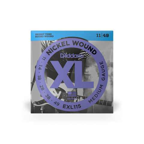 D'Addario EXL115 11-49 Blues/Jazz Nickel Wound Electric Guitar Strings