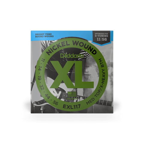 D'Addario EXL117 11-56 Electric Medium Top/Extra Heavy Bottom