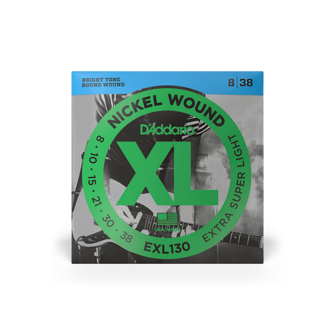 D'Addario EXL130 8-38 Electric Extra-Super Light Electric Guitar Strings