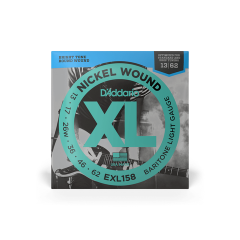 D'Addario EXL158 13-62 Baritone Light Electric Guitar Strings
