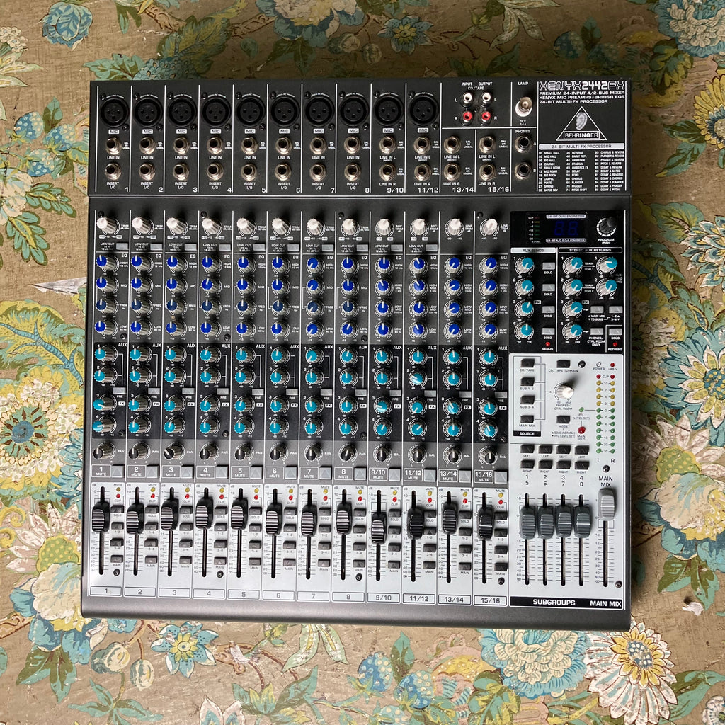 Behringer Xenyx 2442FX 24-Input 4/2-Bus Mixer and USB/Audio